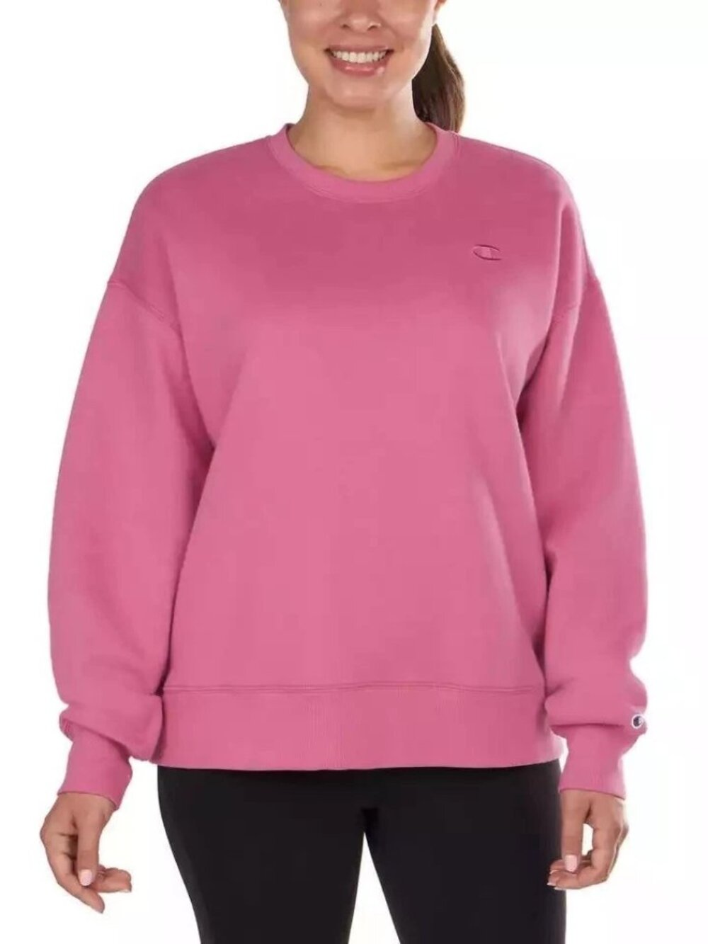 NEW, Champion Pink Crewneck Sweatshirt, Size Large